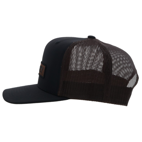 Hooey® Men's Lock Up 6 Panel Black Trucker Cap 2313T-BKBR