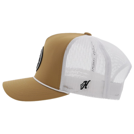 Hooey Men's Cowboy Golf Tan & White Trucker Cap 2230T-TNWH