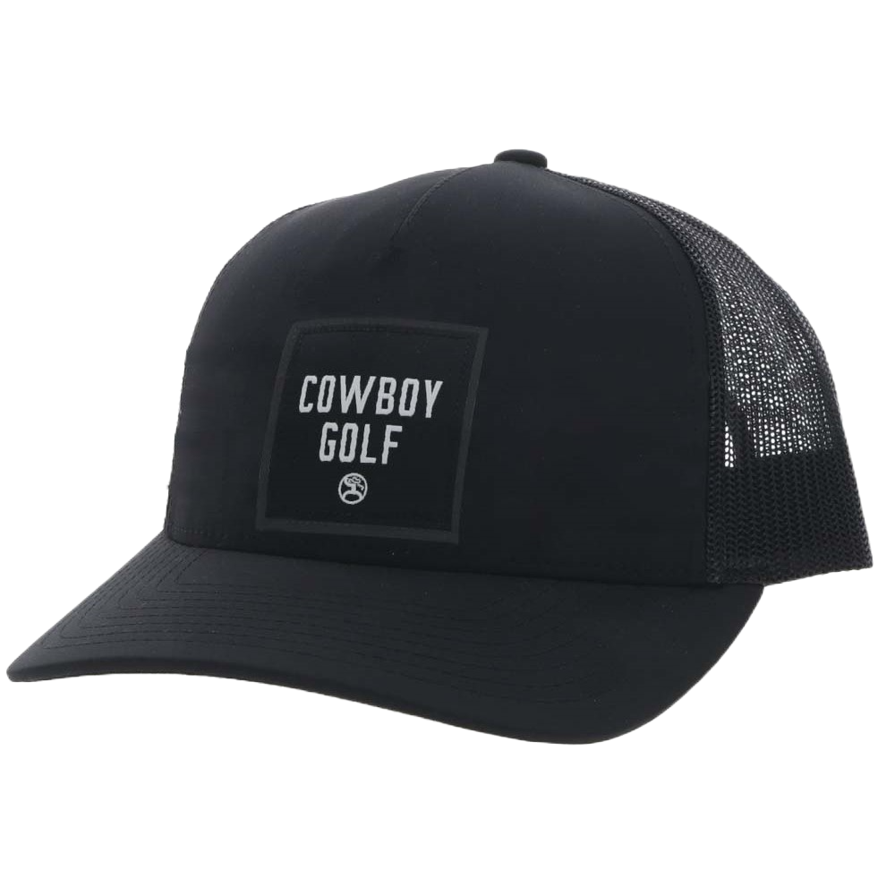 Hooey Men's Cowboy Golf All Black Trucker Cap 2245T-BK