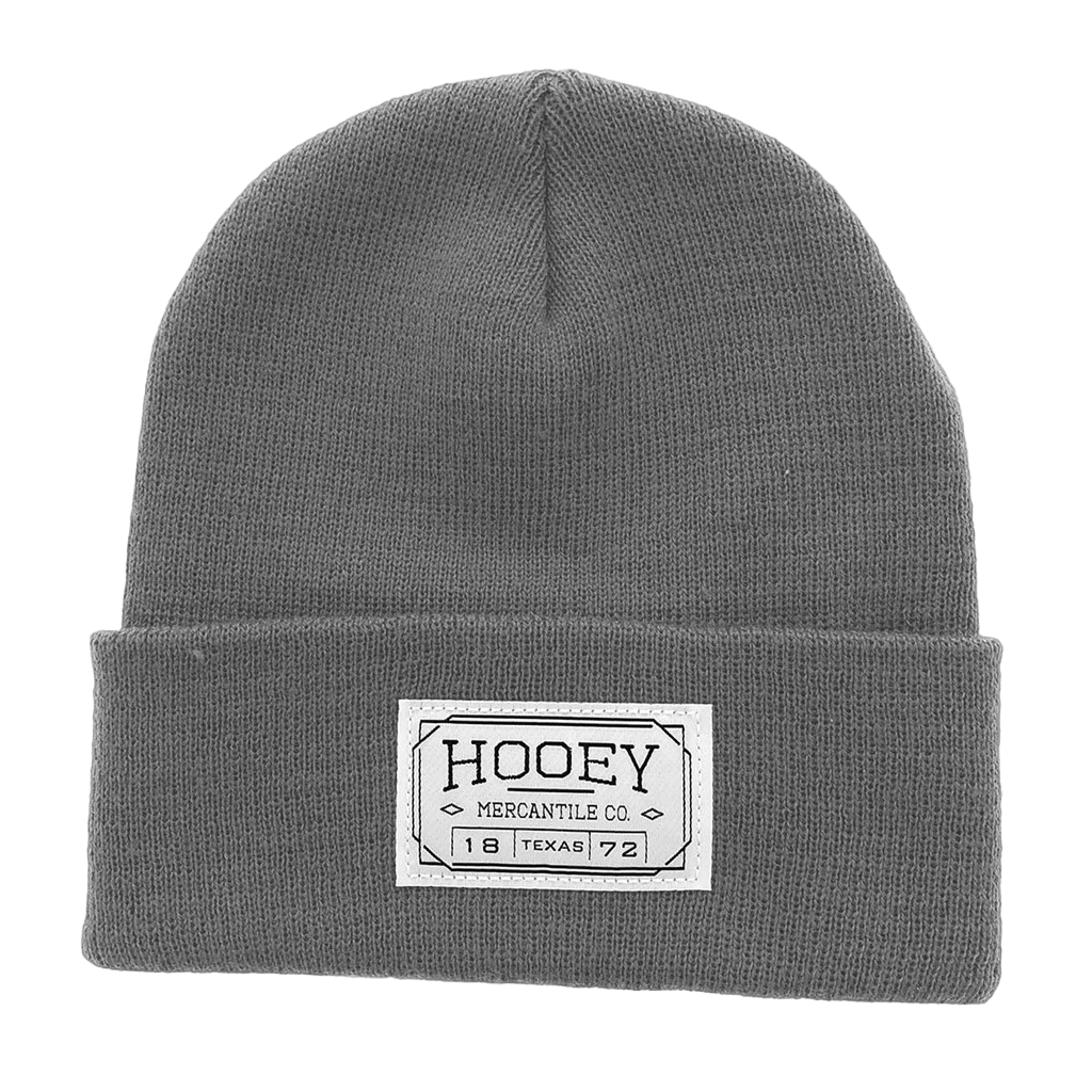 Hooey Unisex Mercantile Patch Light Grey Beanie 2050GY