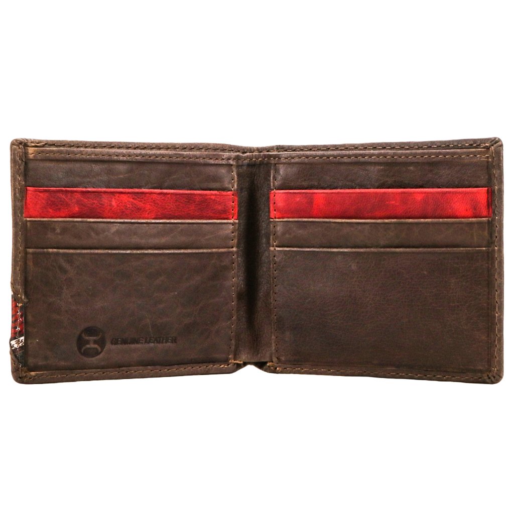 Hooey Original Nomad Print Inlay Brown Bifold Wallet HBF014-BRRD