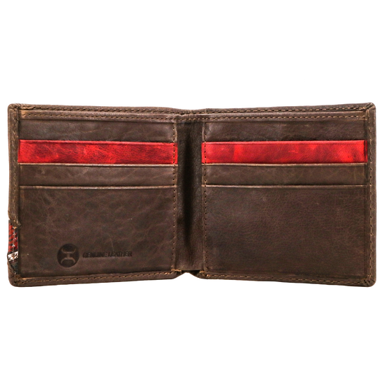 Hooey Original Nomad Print Inlay Brown Bifold Wallet HBF014-BRRD