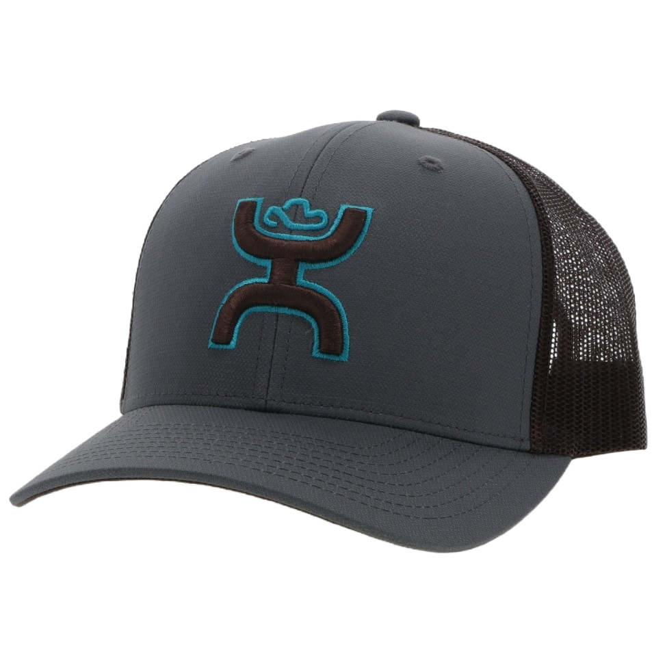 Hooey® Men's Sterling Grey 6 Panel Trucker Cap 2306T-GYBR