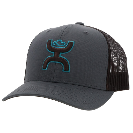 Hooey® Men's Sterling Grey 6 Panel Trucker Cap 2306T-GYBR