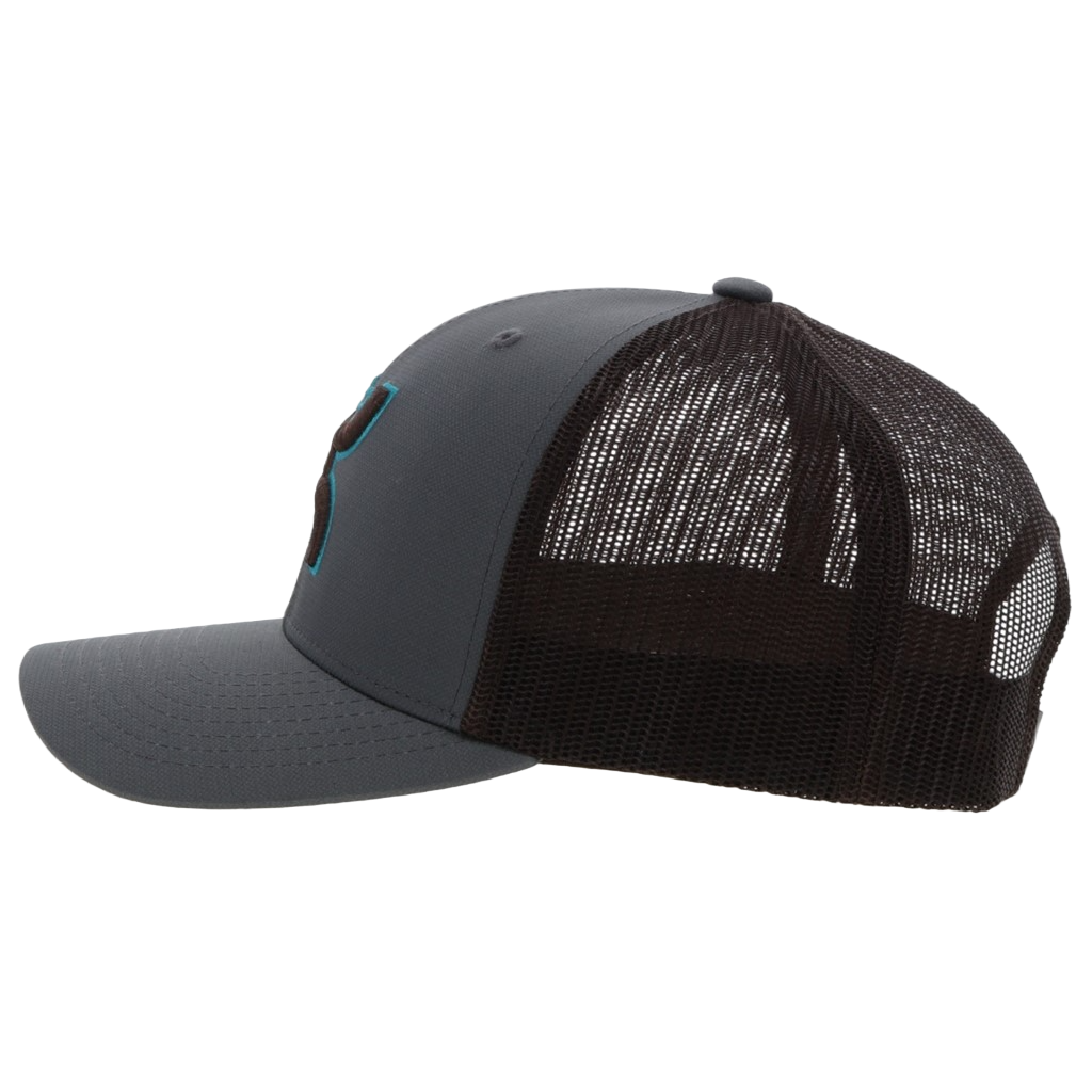 Hooey® Men's Sterling Grey 6 Panel Trucker Cap 2306T-GYBR