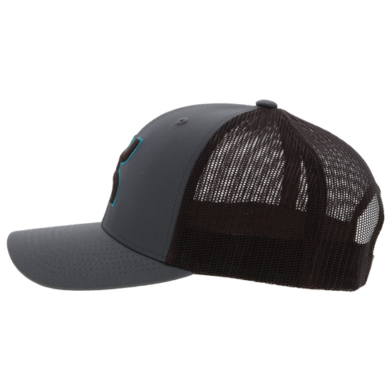 Hooey® Men's Sterling Grey 6 Panel Trucker Cap 2306T-GYBR