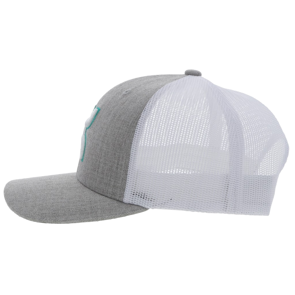 Hooey® Men's Sterling 6 Panel Grey & White Trucker Cap 2217T-GYWH