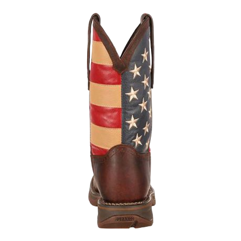 Durango® Men's Rebel™ Union Flag Brown Square Steel Toe Boots DB020