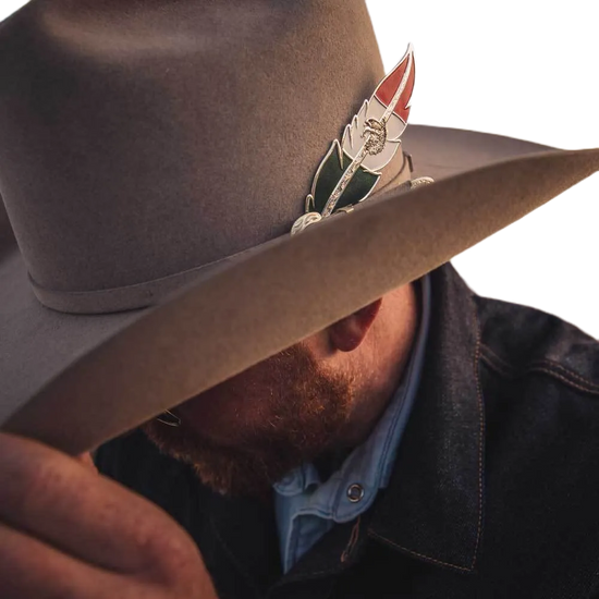 Montana Silversmiths Mexico Flag Hat Feather HF5458MX