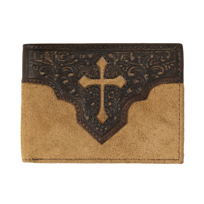 Nocona® Men's Bifold Cross Engraved Leather Wallet N5413708