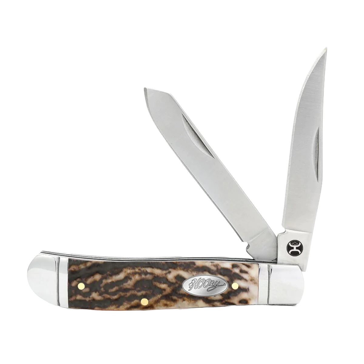 Hooey® Stag Antler Small Trapper Pocket Knife HK129-01