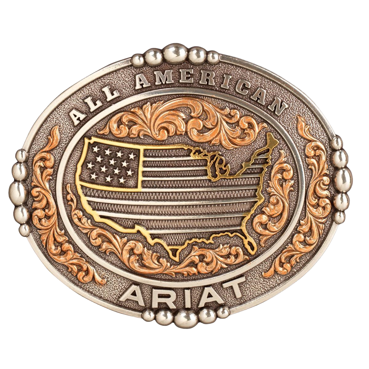 Ariat All American Antique Silver Oval Belt Buckle A37051
