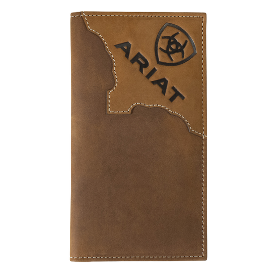 Ariat Men's Rodeo Slim Fit Two Tone Tan Leather Wallet A3552544