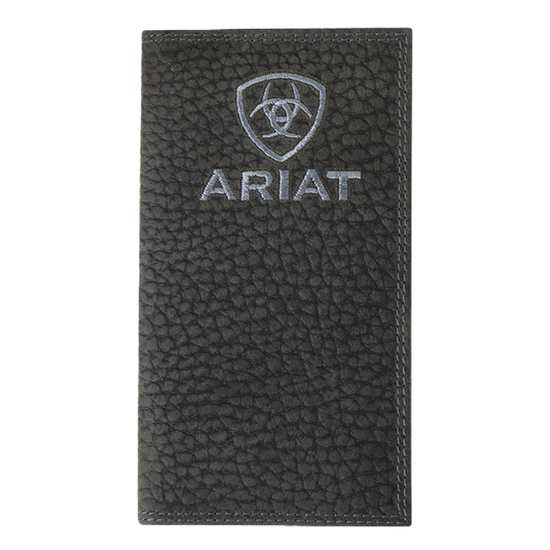 Ariat Rodeo Bull Hide Black Embroidered Wallet A3556201