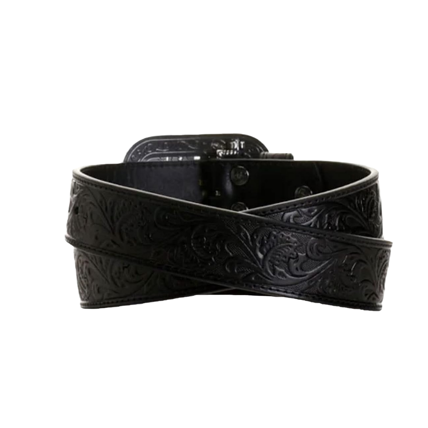 Ariat® Ladies Rhinestone Filigree Tooled Black Leather Belt A10006901
