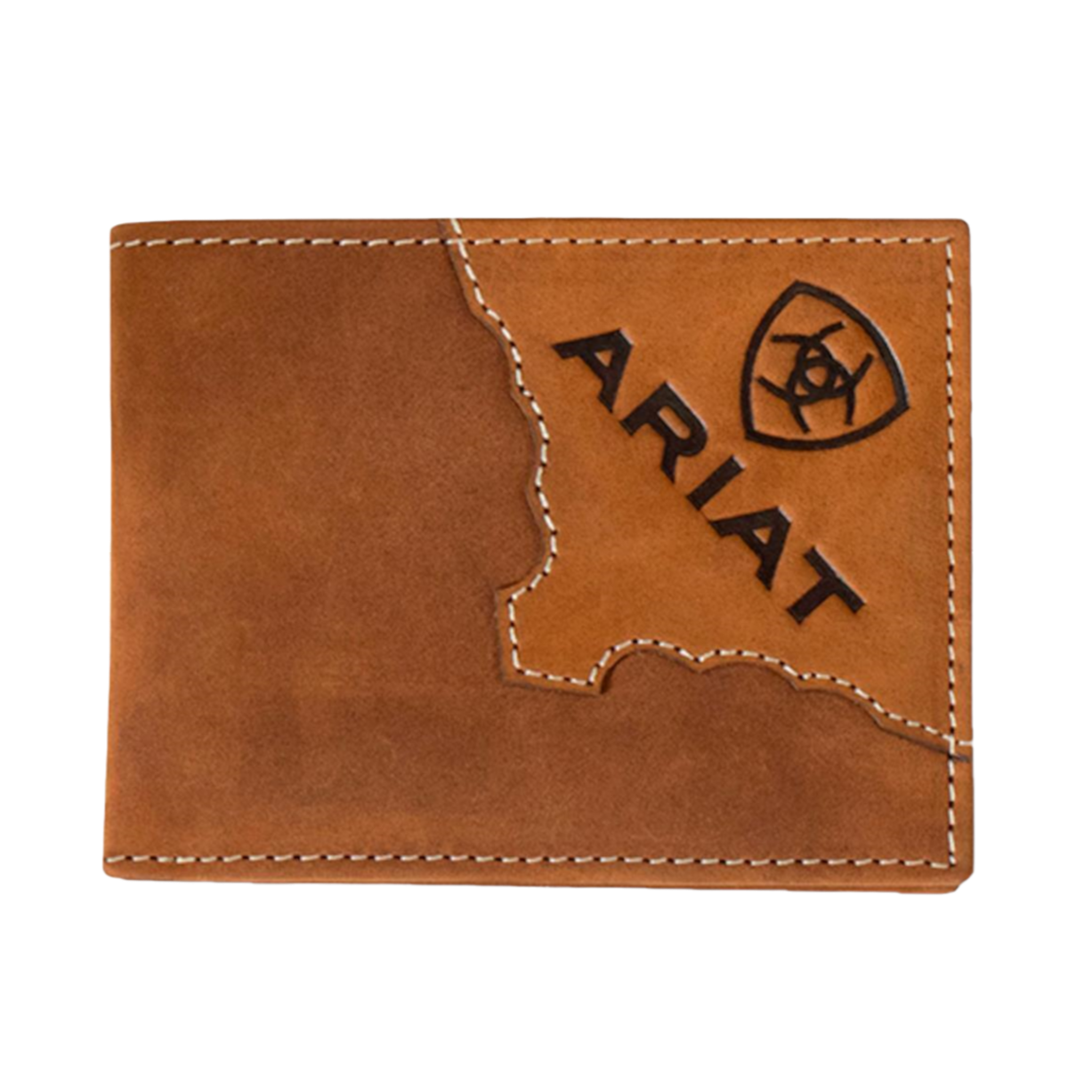 Ariat® Men's Bifold Two Tone Leather Medium Brown Wallet A3552644