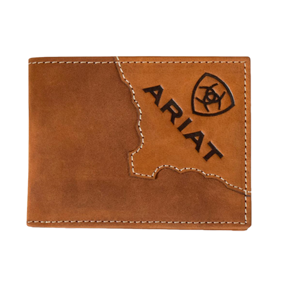 Ariat® Men's Bifold Two Tone Leather Medium Brown Wallet A3552644