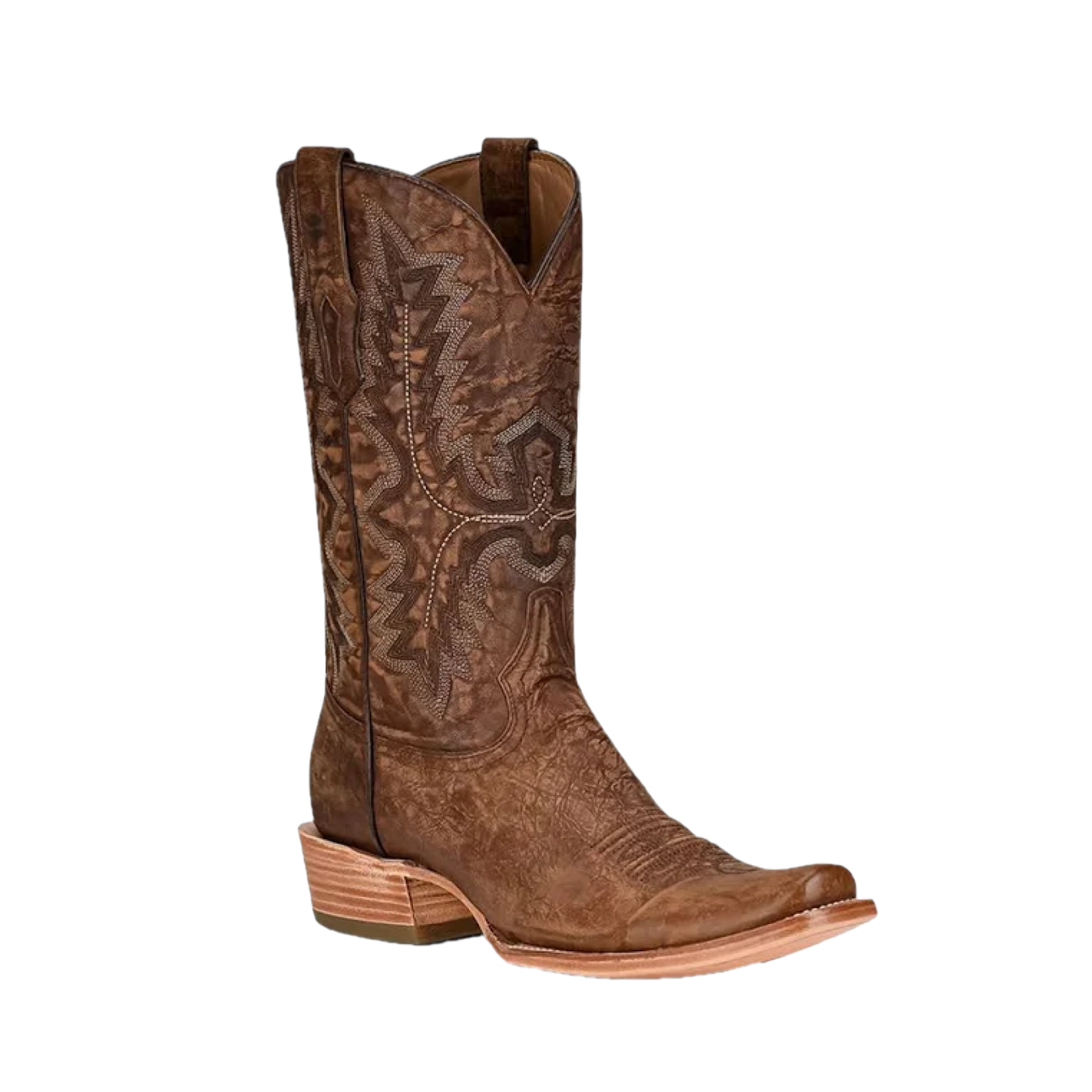 Corral® Men's Brown Embroidered Narrow Square Toe Boots A4229