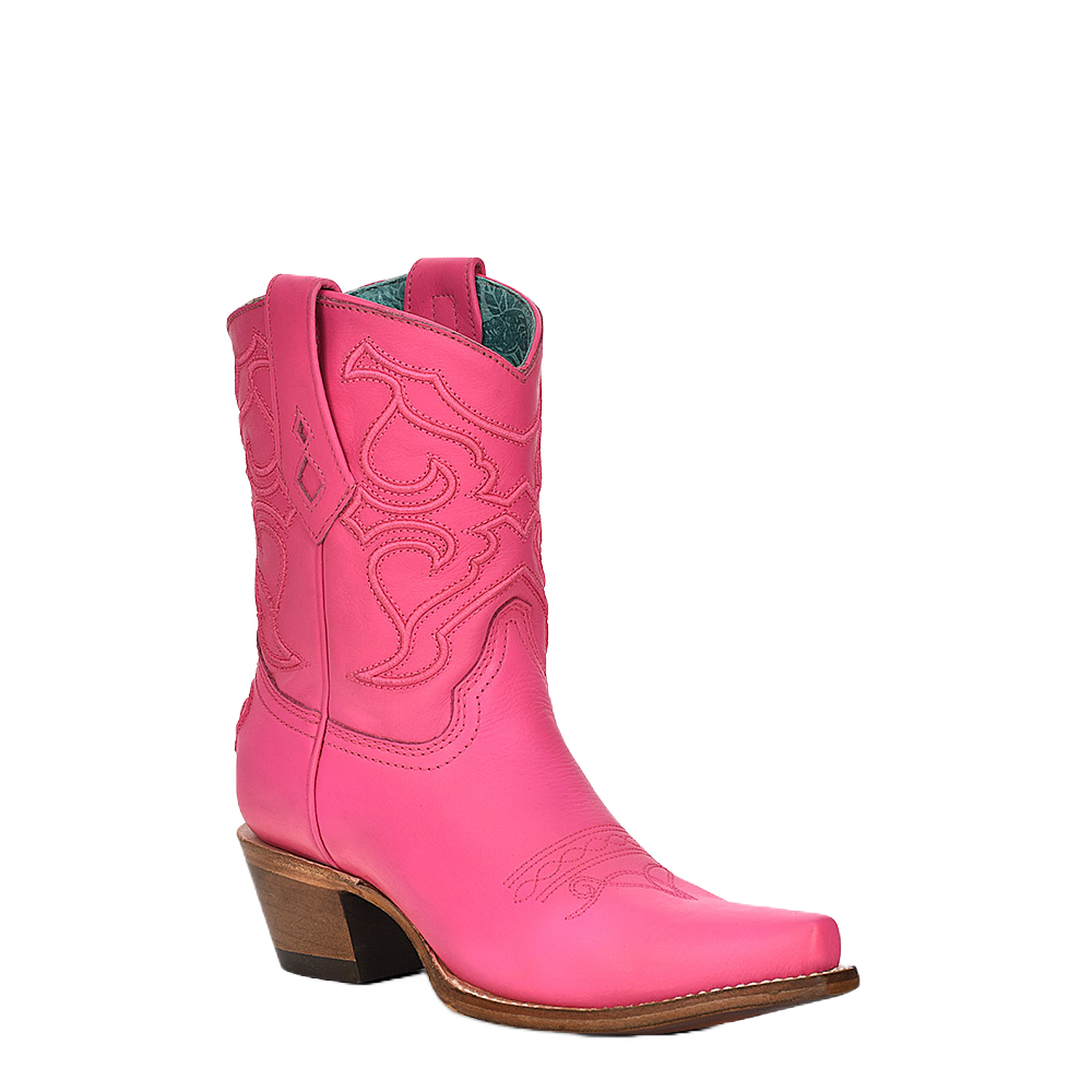 Corral Ladies Embroidery Stitch & Inlay Fuchsia Pink Ankle Boots Z5137