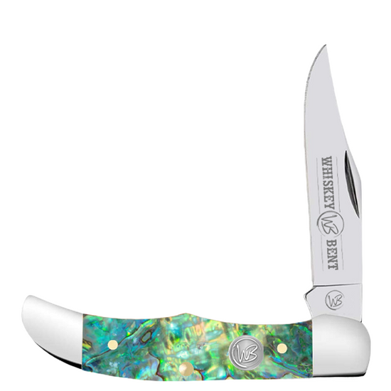 Whiskey Bent Green Avalone Mini Hunter Pocket Knife WB14-03