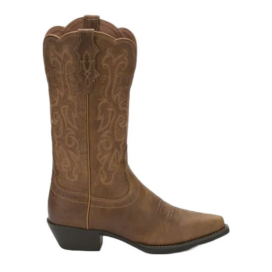 Justin Ladies Mckayla 12" Tan Stampede Western Boots L2561