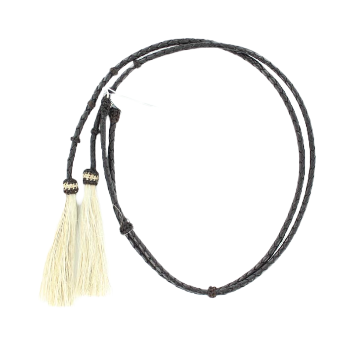 M&F Western Leather & Horsehair Black Stampede String 0296801
