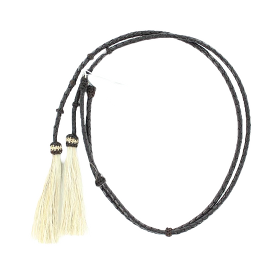 M&F Western Leather & Horsehair Black Stampede String 0296801