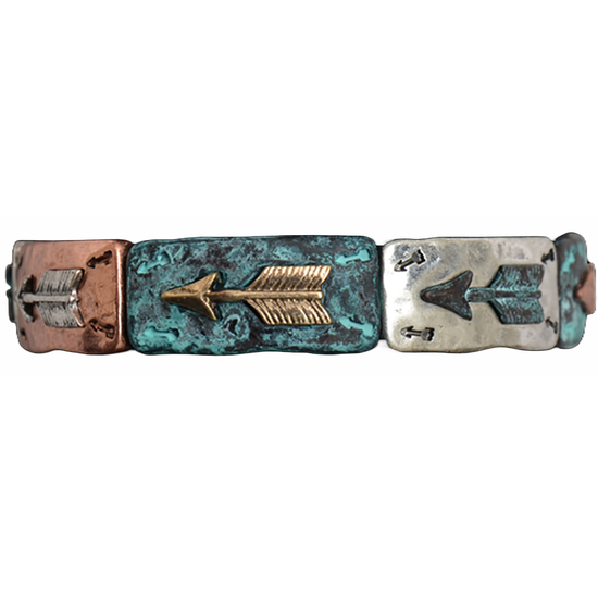 Silverstrike by 3D Belt Co. Ladies Arrow Multi Plated Bracelet DLB0269PTMT