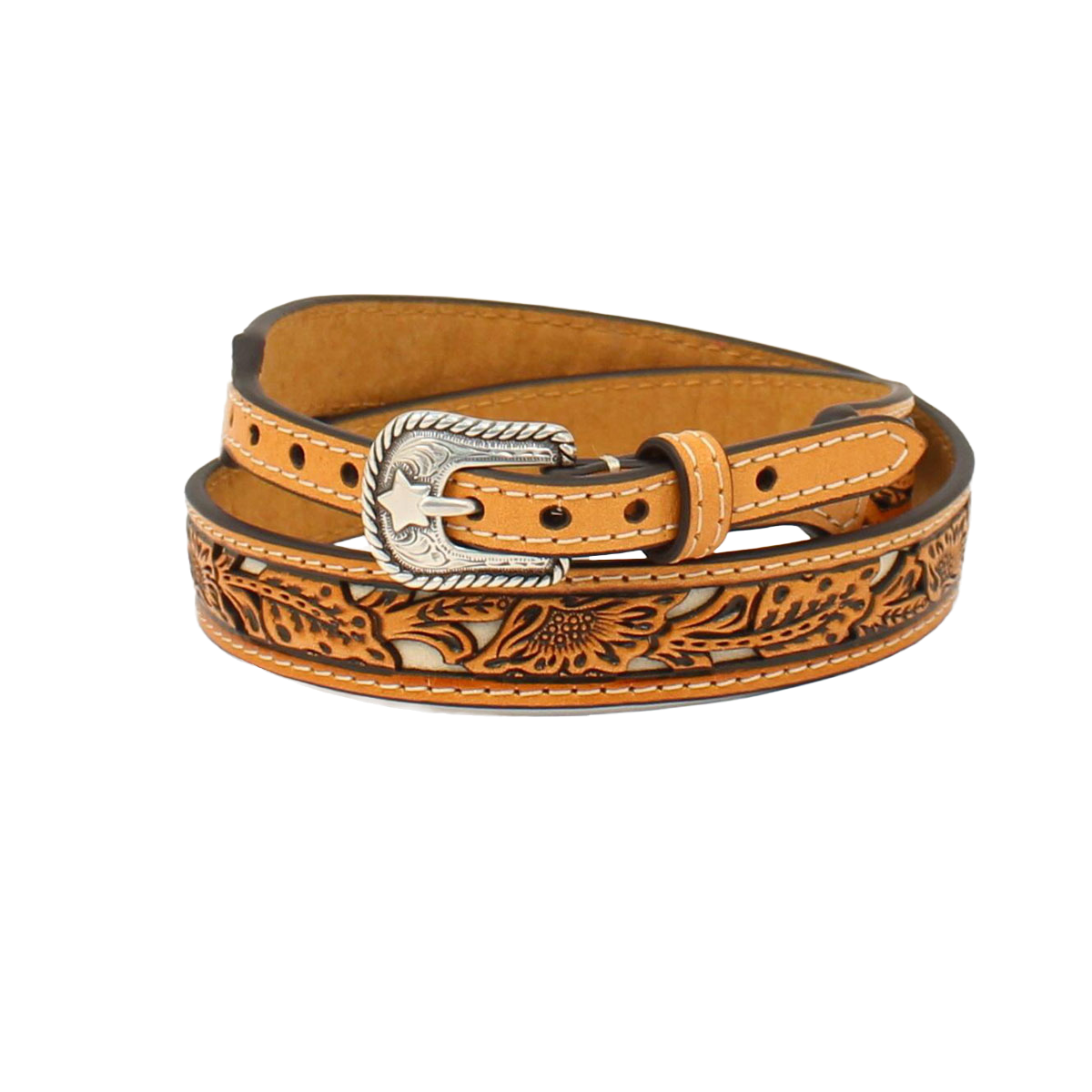 Twister Floral Tooled Leather Hatband 0275205