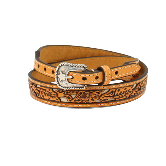 Twister Floral Tooled Leather Hatband 0275205