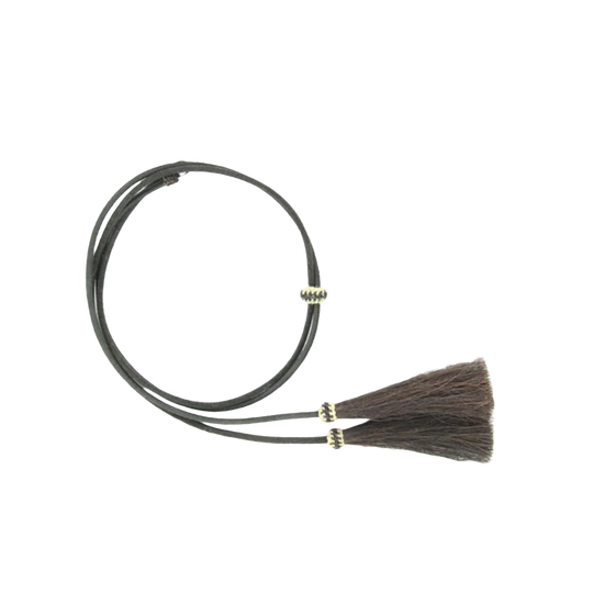 M&F Western Black Genuine Leather Stampede String 0295301