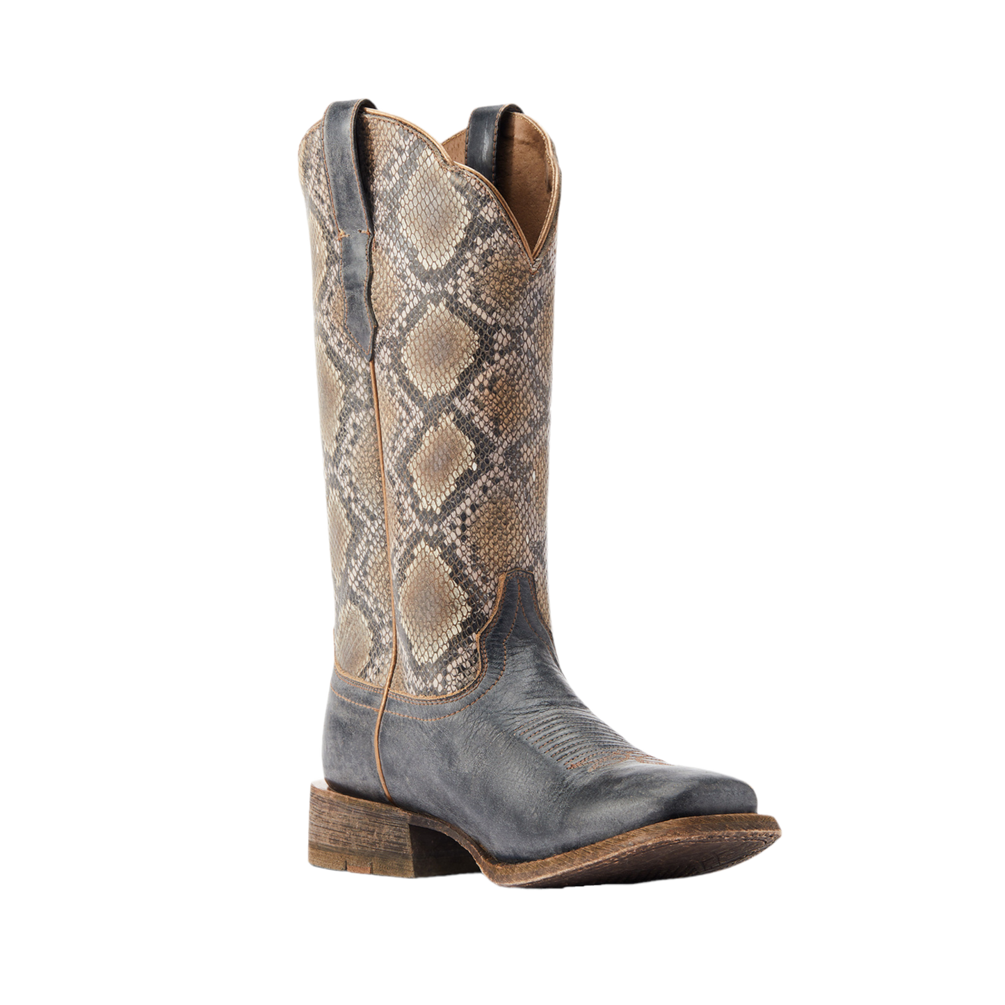 Ariat® Ladies Frontier Farrah Beduino Black & Natural Snake Boots 10044406