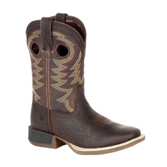 Durango Lil' Rebel Embroidered Brown Western Boots DBT0219C