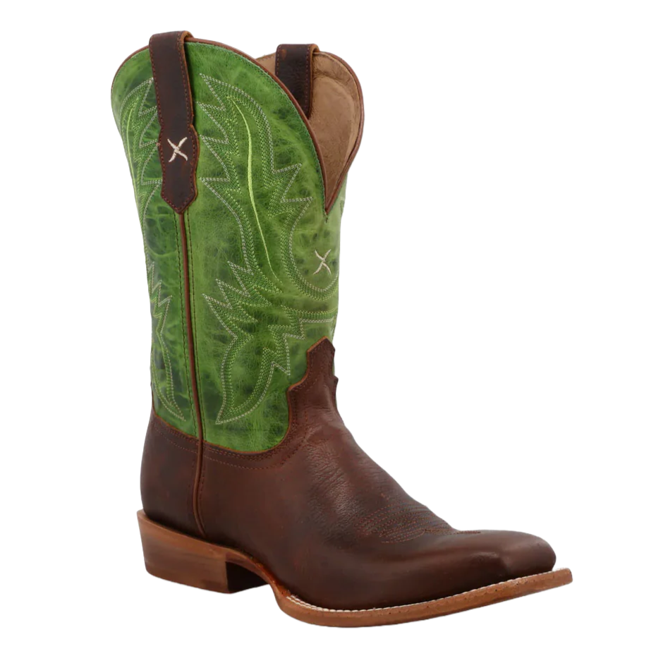 Twisted X Men's 12 Inch Rancher Sequoia & Cactus Square Toe Boots MRAL