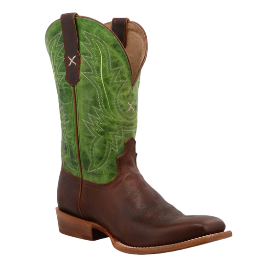 Twisted X Men's 12 Inch Rancher Sequoia & Cactus Square Toe Boots MRAL030