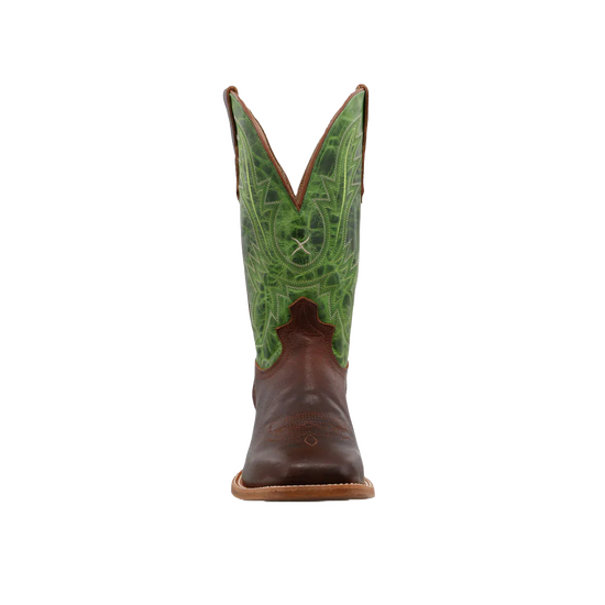 Twisted X Men's 12 Inch Rancher Sequoia & Cactus Square Toe Boots MRAL030