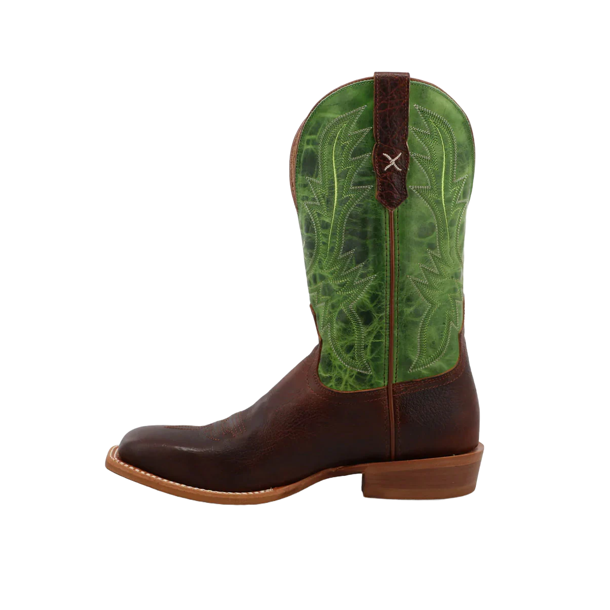 Twisted X Men's 12 Inch Rancher Sequoia & Cactus Square Toe Boots MRAL030
