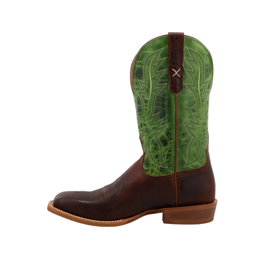 Twisted X Men's 12 Inch Rancher Sequoia & Cactus Square Toe Boots MRAL030