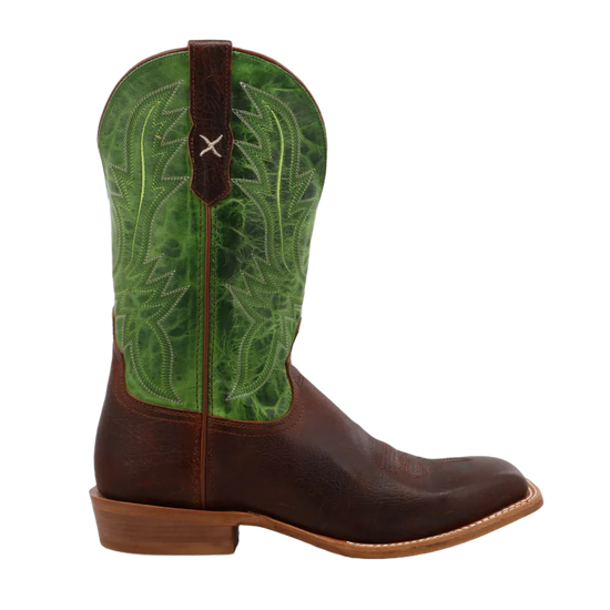 Twisted X Men's 12 Inch Rancher Sequoia & Cactus Square Toe Boots MRAL030
