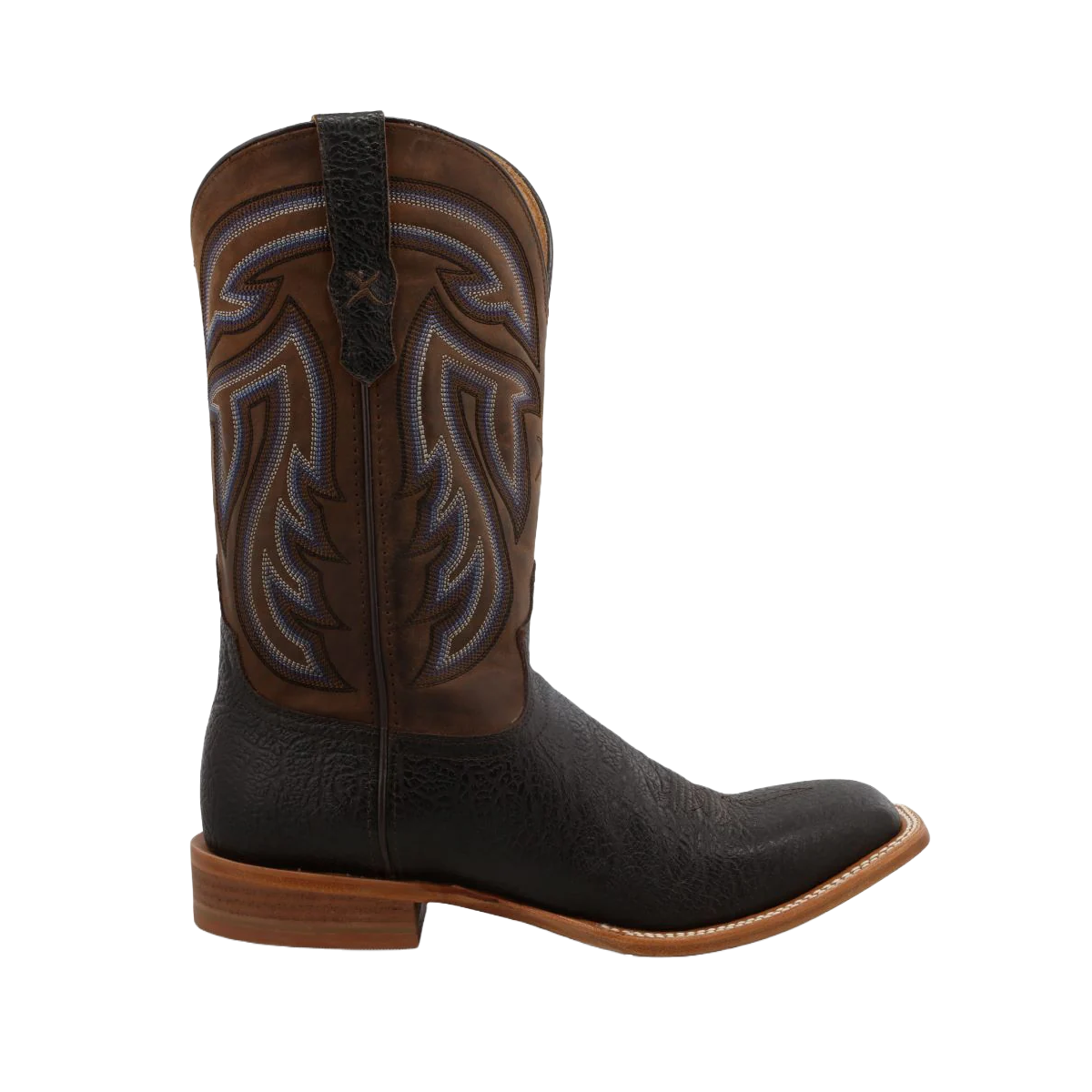Twisted X Men's 12 Inch Rancher Black & Coffee Square Toe Boots MRAL023