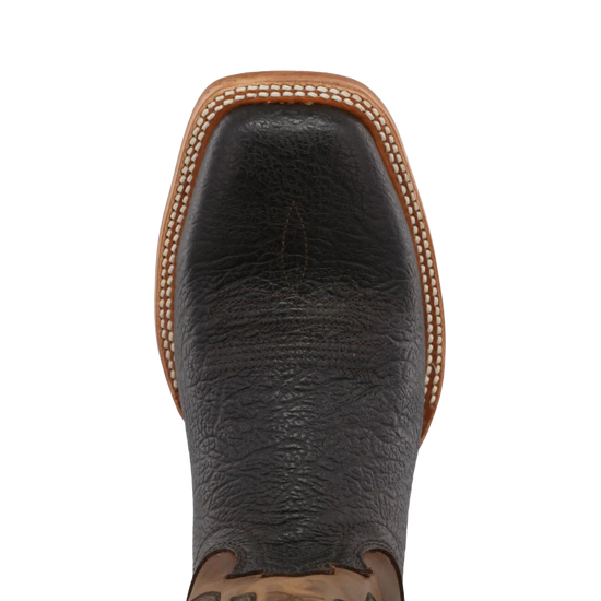 Twisted X Men's 12 Inch Rancher Black & Coffee Square Toe Boots MRAL023