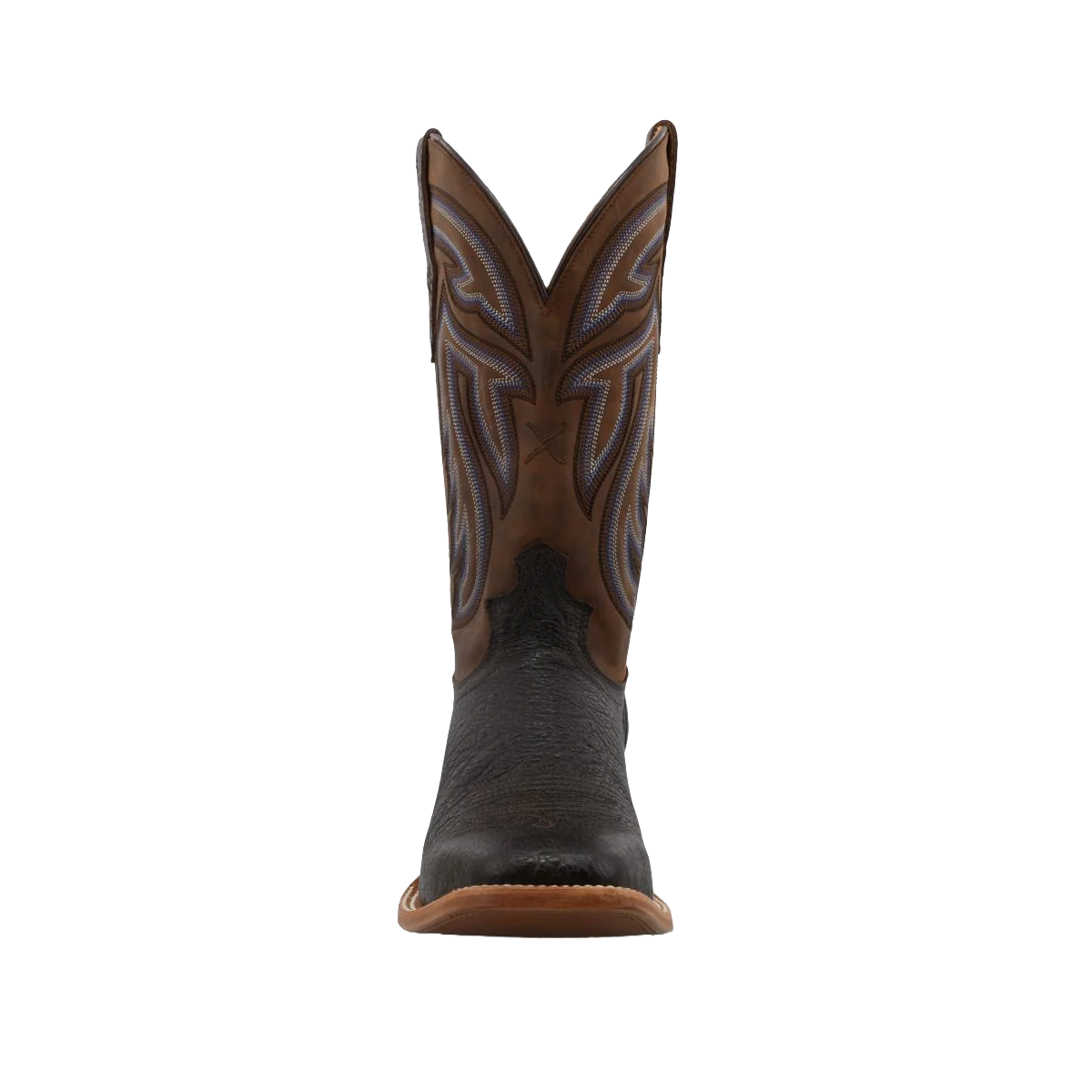 Twisted X Men's 12 Inch Rancher Black & Coffee Square Toe Boots MRAL023