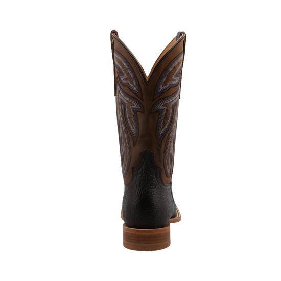 Twisted X Men's 12 Inch Rancher Black & Coffee Square Toe Boots MRAL023