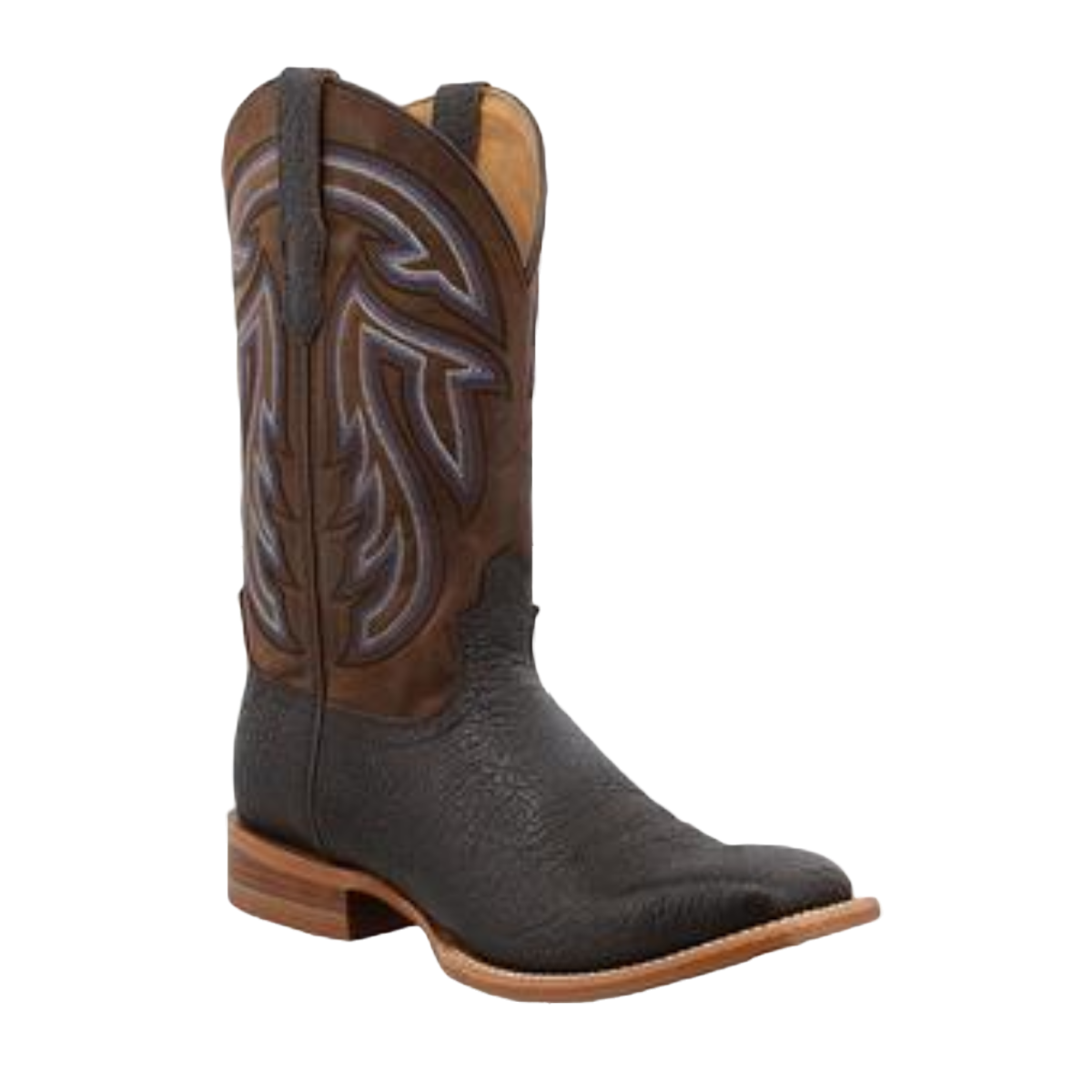 Twisted X Men's 12 Inch Rancher Black & Coffee Square Toe Boots MRAL023