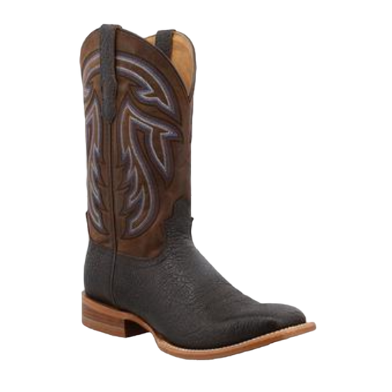 Twisted X Men's 12 Inch Rancher Black & Coffee Square Toe Boots MRAL023