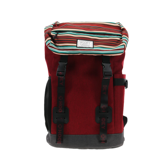 Hooey "Topper" Maroon W/ Serape Pattern & Black Accents Backpack BP053BUSP