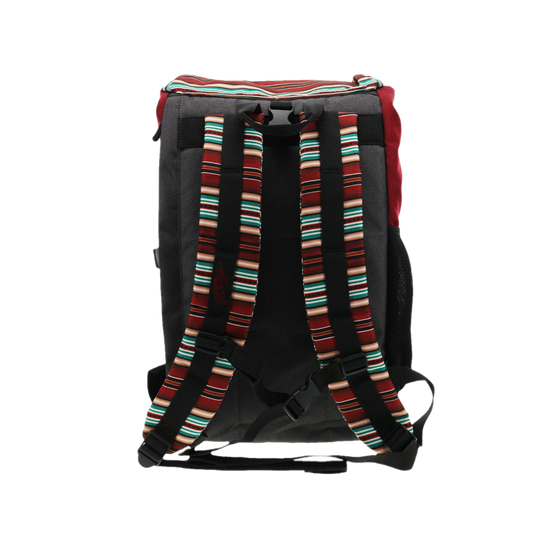Hooey "Topper" Maroon W/ Serape Pattern & Black Accents Backpack BP053BUSP