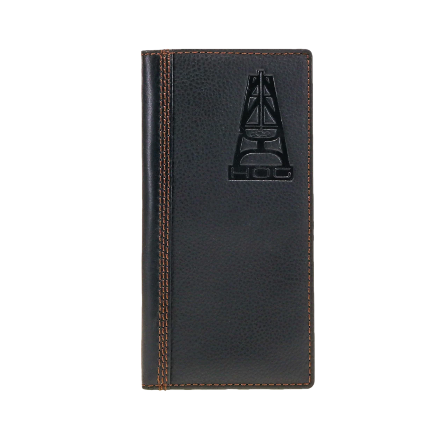 Hooey Men's "HOG" Black Leather Rodeo Wallet HOGW001-BK