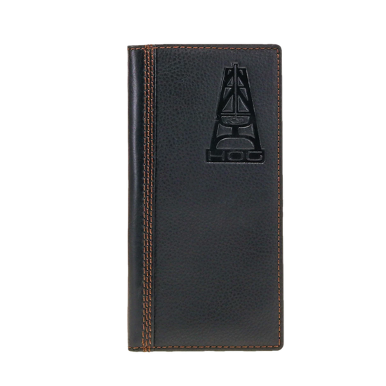 Hooey Men's "HOG" Black Leather Rodeo Wallet HOGW001-BK