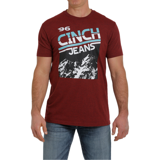 Cinch Men's London Red Short Sleeve T-Shirt MTT1690478